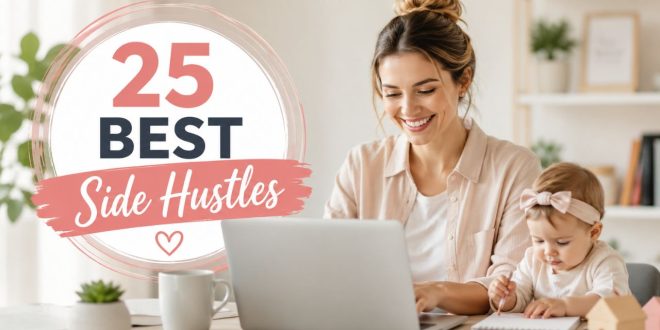 25 Best Side Hustles for Stay at Home Moms in 2026