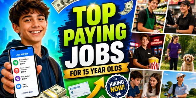 Highest Paying Jobs for 15 Year Olds