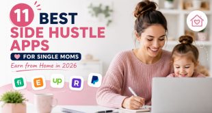 11 Best Side Hustle Apps for Single Moms to Earn From Home in 2026
