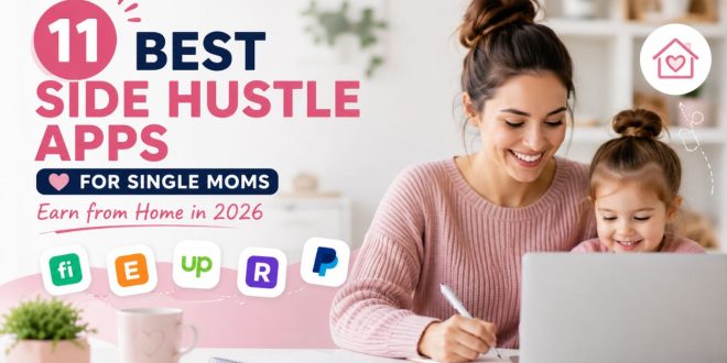 11 Best Side Hustle Apps for Single Moms to Earn From Home in 2026