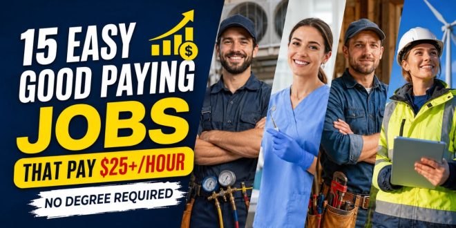15 Easy Good Paying Jobs That Pay $25