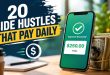 20 Real Side Hustles That Pay Daily