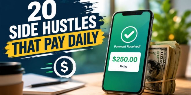 20 Real Side Hustles That Pay Daily