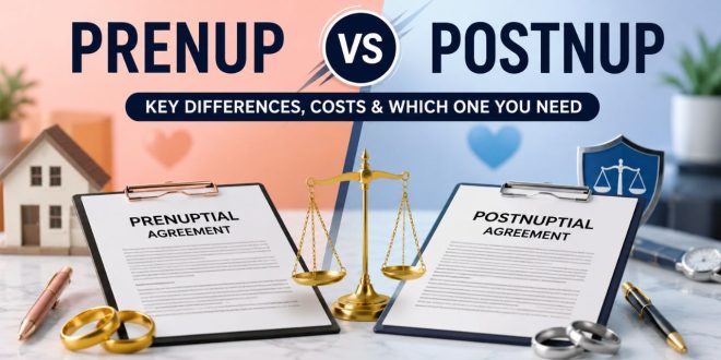 Prenup vs Postnup: Key Differences, Costs, and Which One You Actually Need