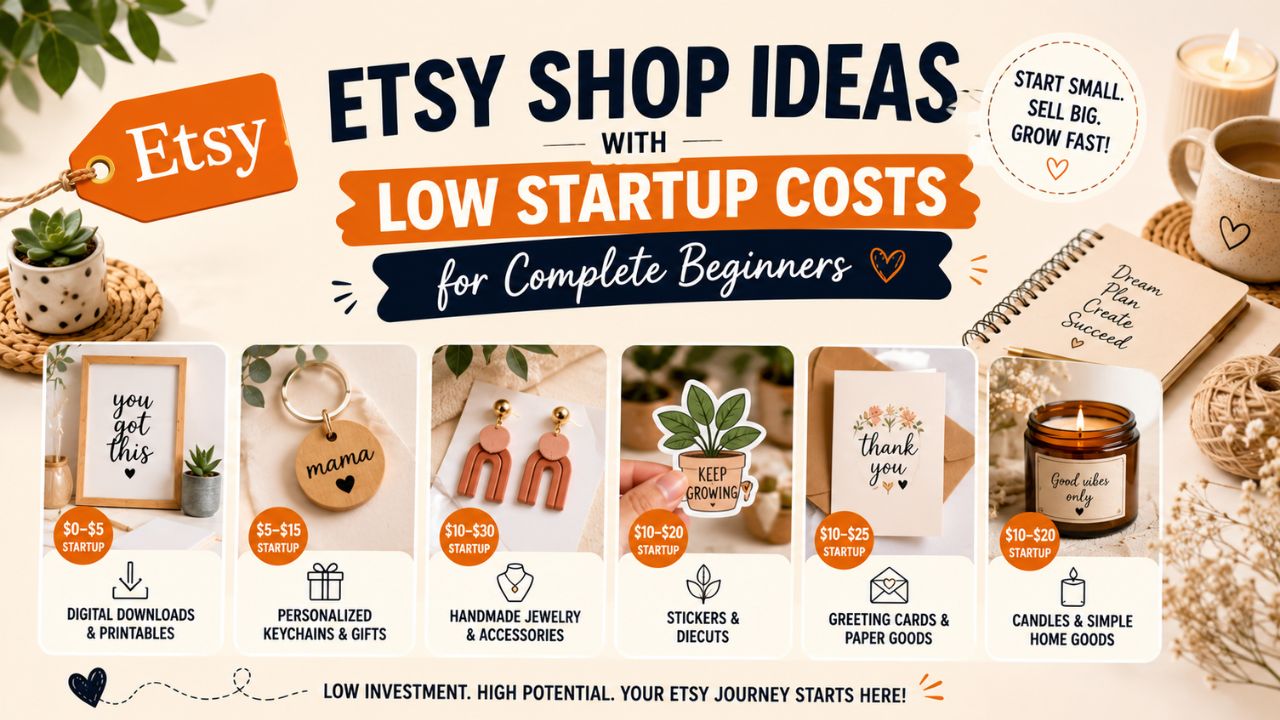 Etsy Shop Ideas With Low Startup Costs for Complete Beginners